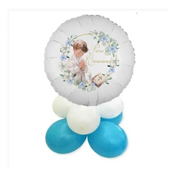 Centrotavola di palloncini Prima Comunione Romantic boy