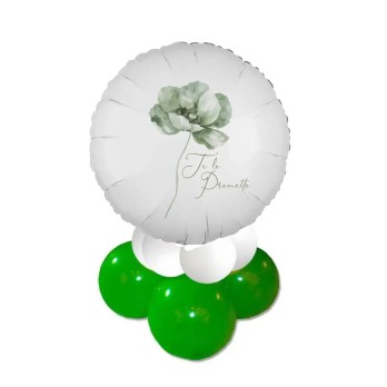 Centrotavola palloncini promessa Papavero verde