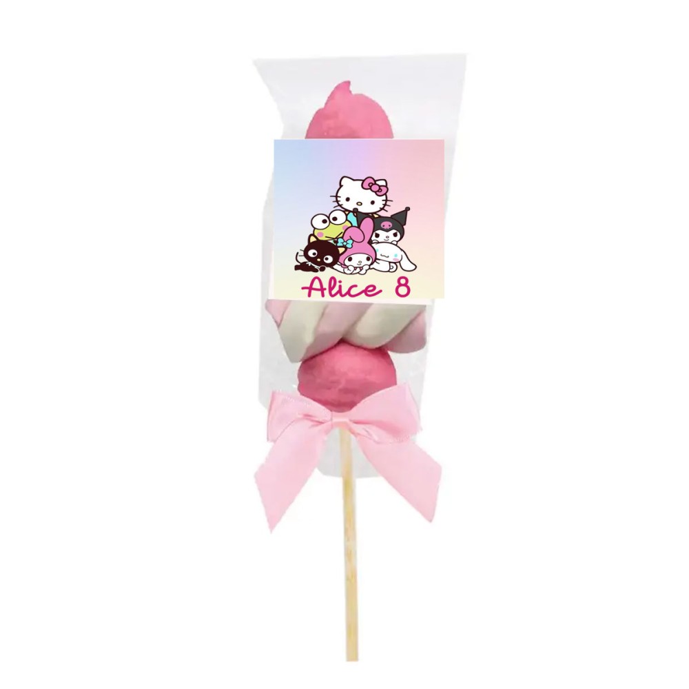 Spiedini di Marshmallow Hello Kitty Personalizzabili - kit fai da te