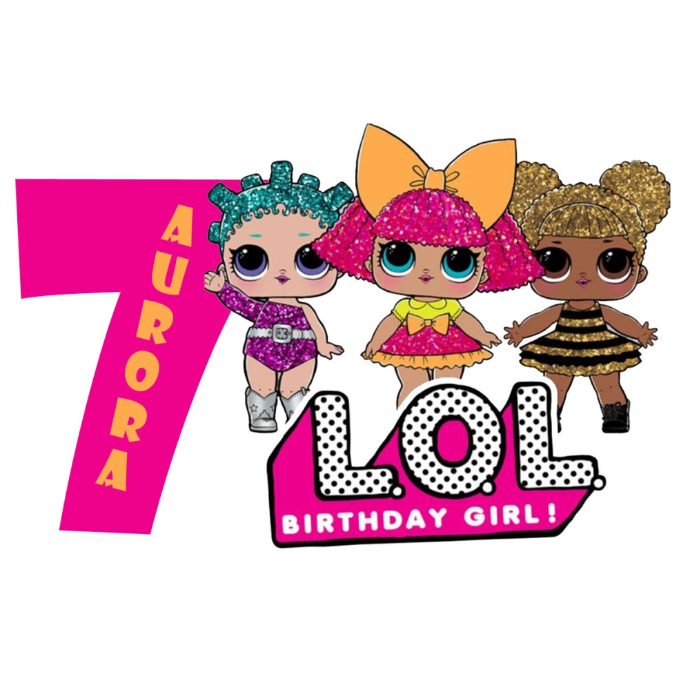 Sagoma in polistirolo Lol Surprise personalizzabile - 60 cm