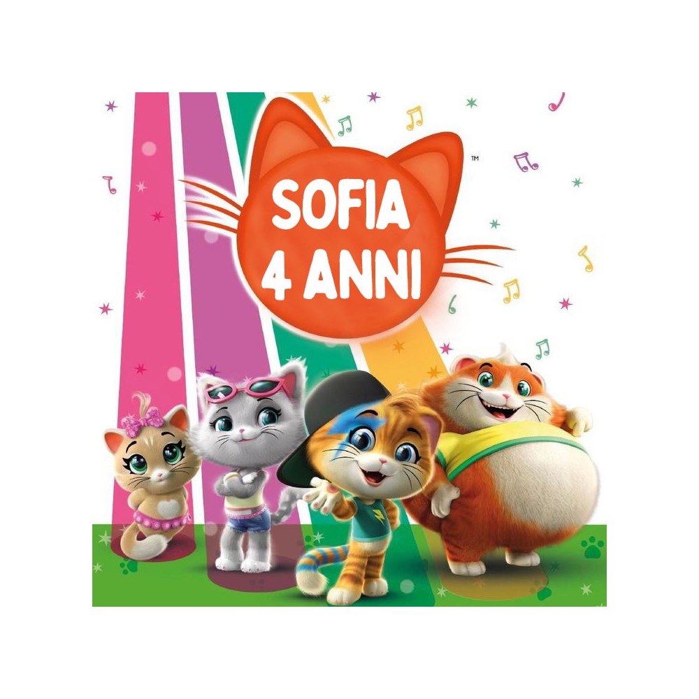 48 Adesivi 44 Gatti personaIizzabili