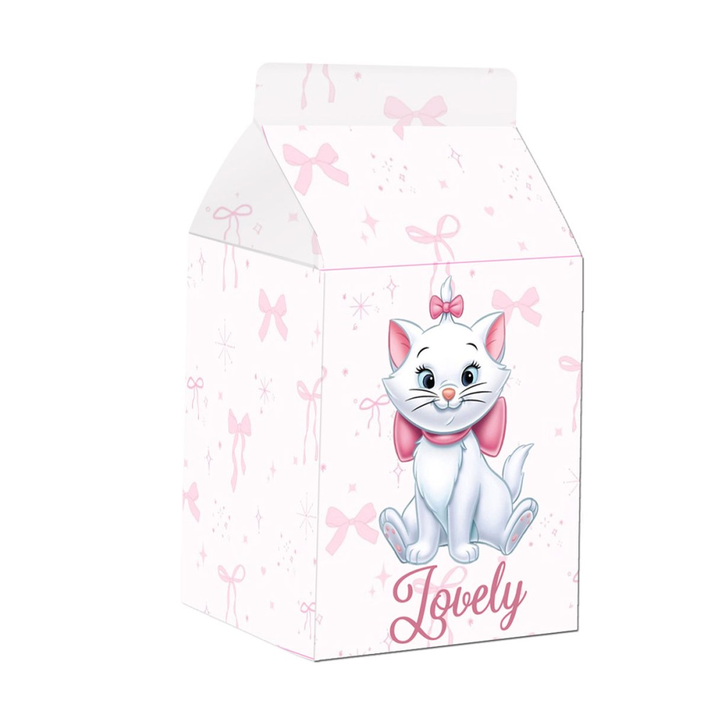 Scatolina Milk portaconfetti Minù Aristogatti Minou - 50 pz