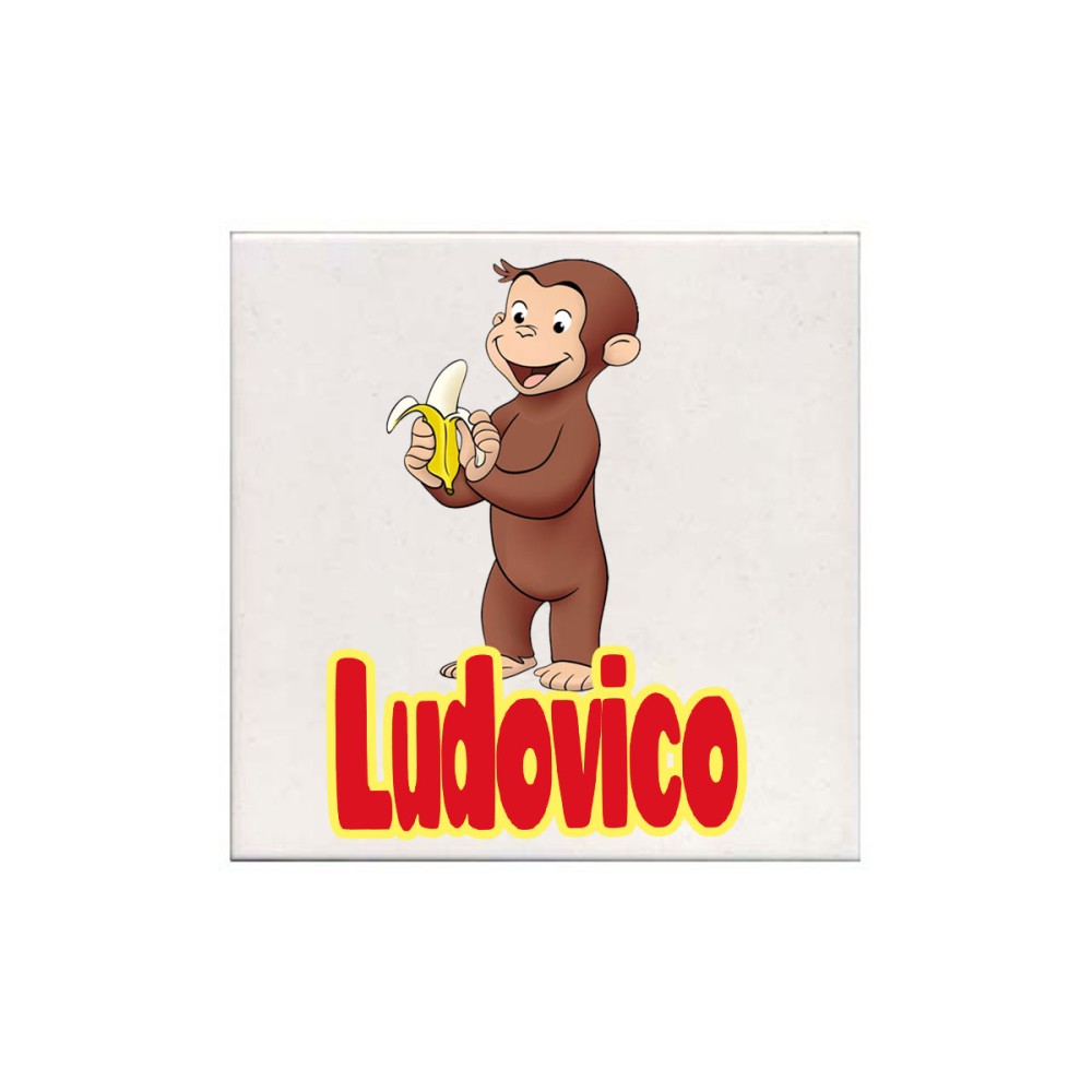 10 Mattonelle magneti Personalizzabili Curioso come George