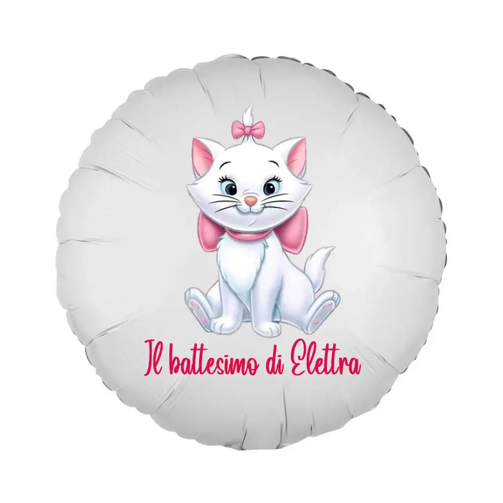 Palloncino foil personalizzabile Minou Minù Aristogatti