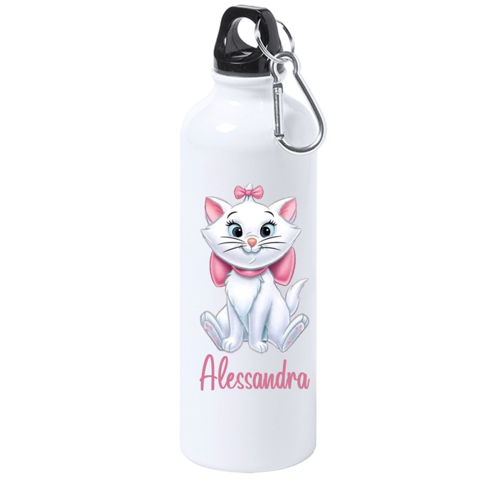 Borraccia Minù Minou Aristogatti personalizzata