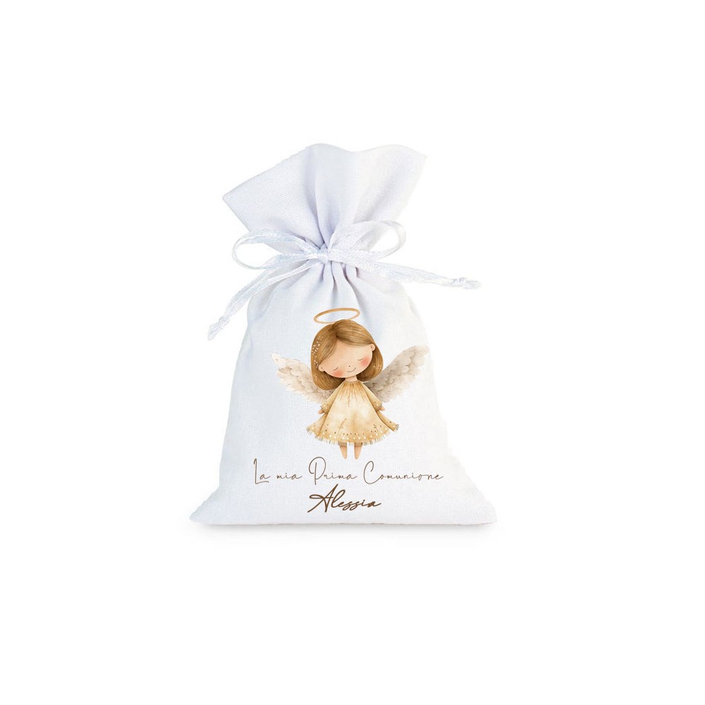 Sacchetti prima comunione personalizzabili Little Angel