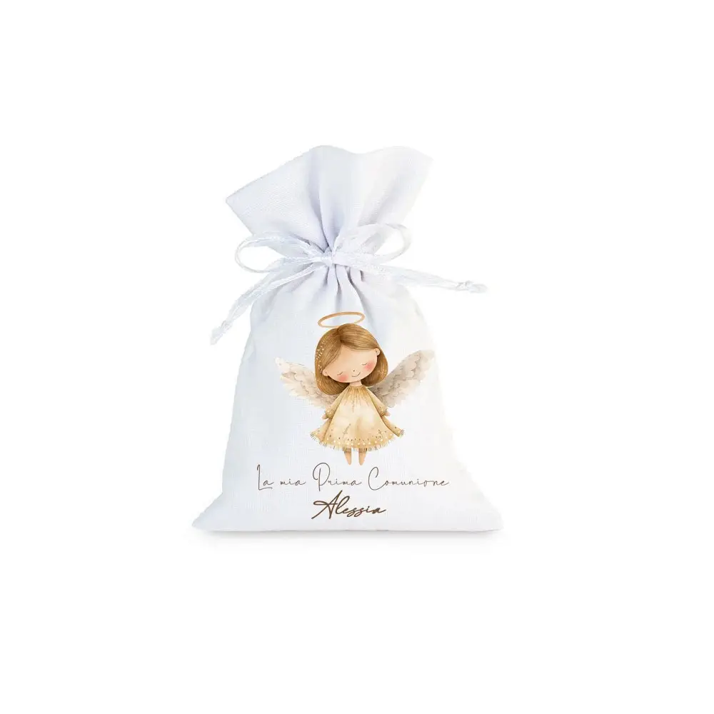 Sacchetti prima comunione personalizzabili Little Angel