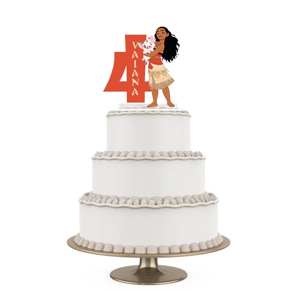 Topper Torta polistirolo Oceania Sagomato Personalizzabile 15 cm