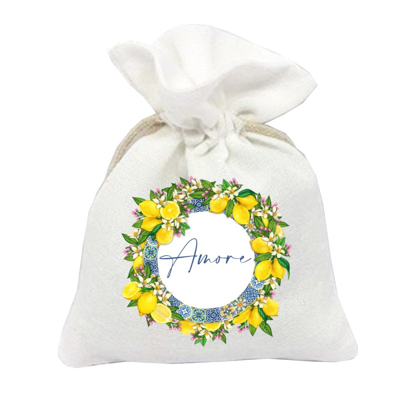 10 SACCHETTI PERSONALIZZABILI TEMA LIMONI