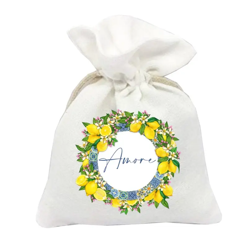 10 SACCHETTI PERSONALIZZABILI TEMA LIMONI