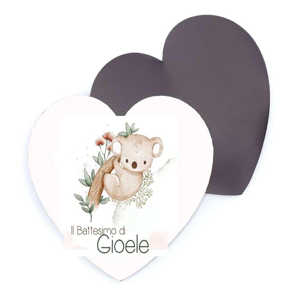 10 magneti Cuore Personalizzabili 5 cm Koala new