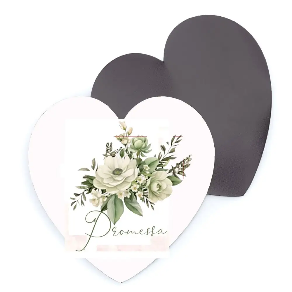 10 magneti Cuore Personalizzabili Promessa Anemone