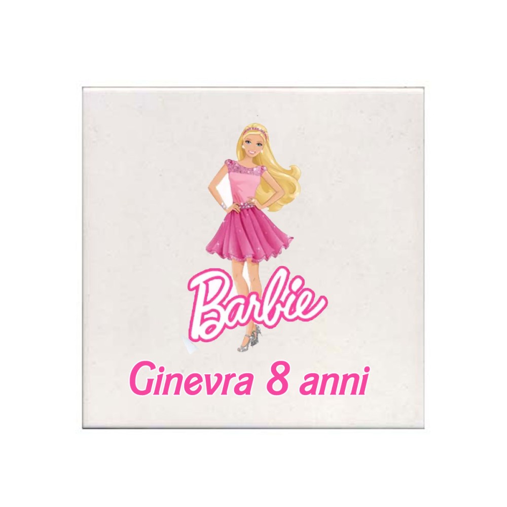 Mattonella magnete Barbie Personalizzabile 10 pz