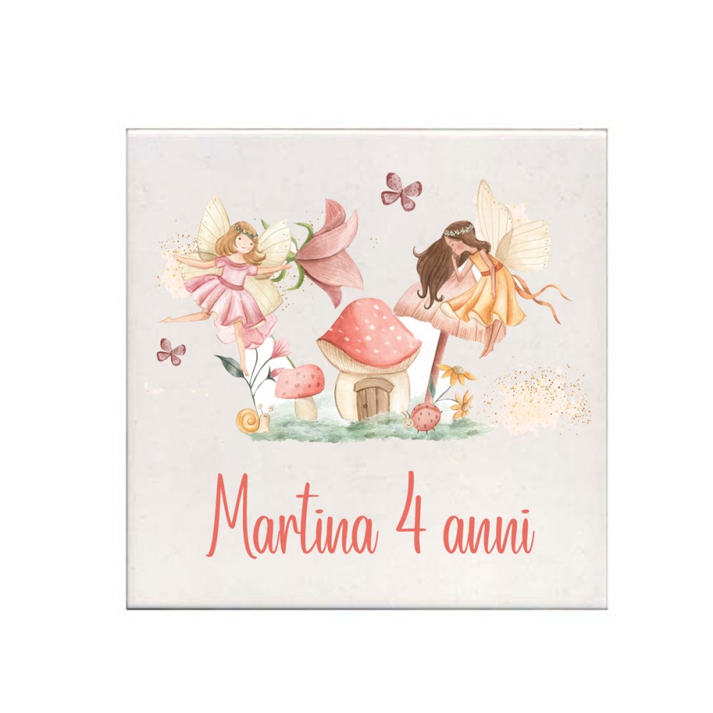 Mattonelle magnete Fairy giardino delle fate Personalizzabile 10 pz