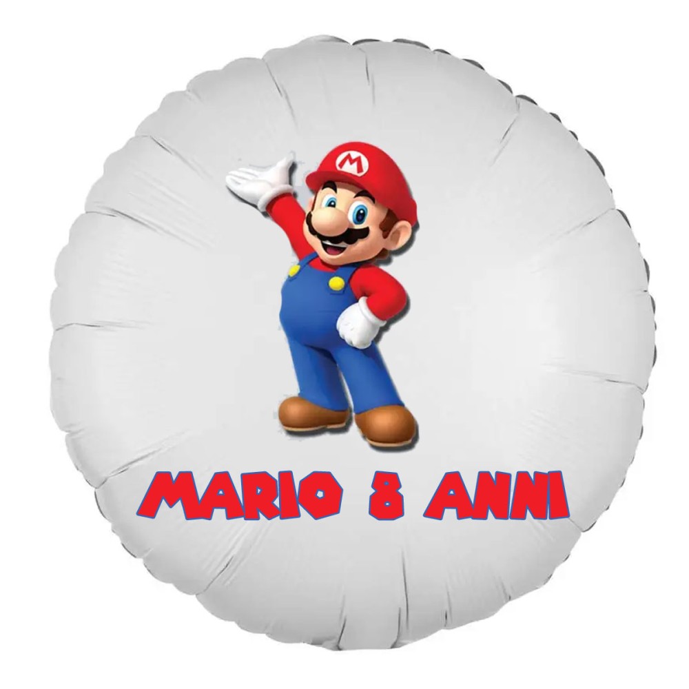 Palloncino foil personalizzabile Super Mario