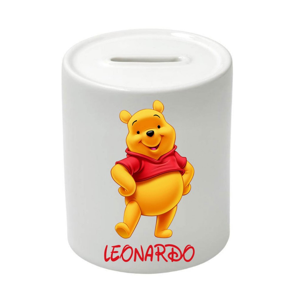 Salvadanaio in Ceramica Winnie the Pooh personalizzabile