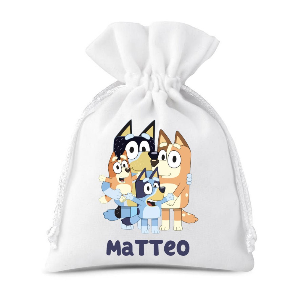 10 Sacchetti Bluey personalizzabili