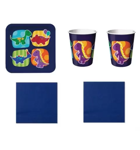 KIT N29 COORDINATO TAVOLA BAMBINO LITTLE DINO