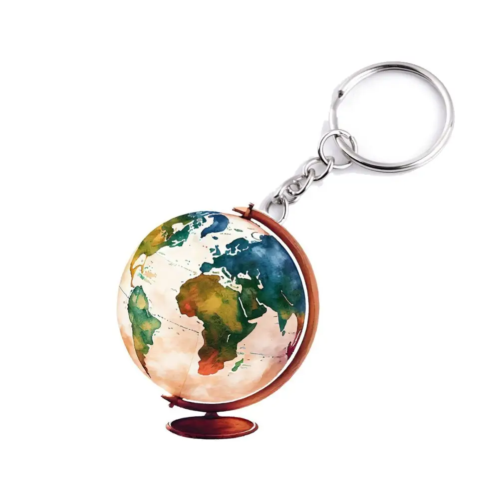 Portachiavi in Plexiglass Mappamondo vintage - 10 pz