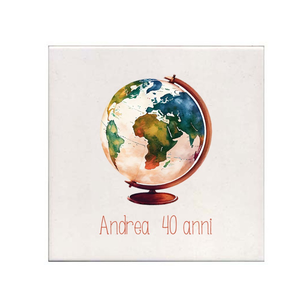 Mattonelle magnete Mappamondo Personalizzabile 10 pz