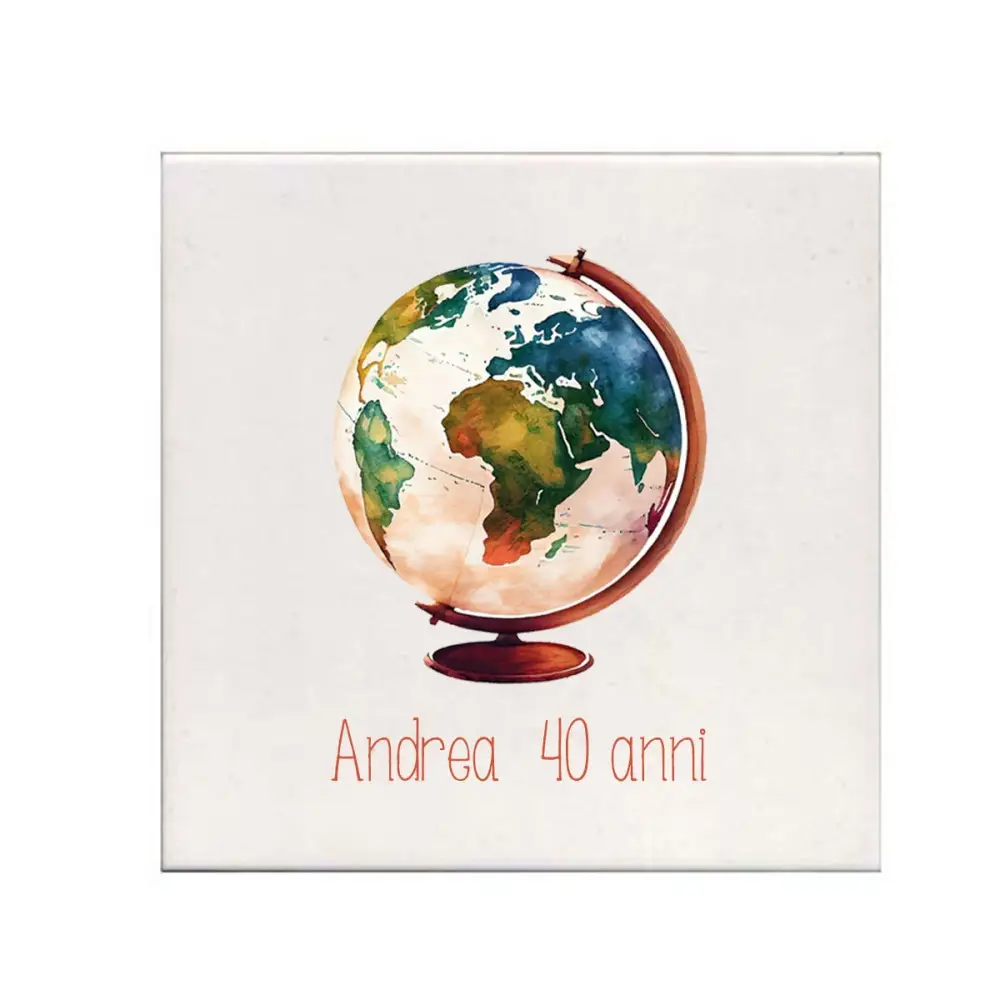 Mattonelle magnete Mappamondo Personalizzabile 10 pz