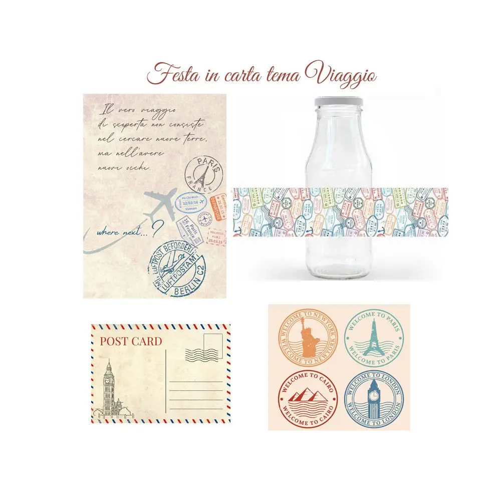 Festa di carta tema Viaggio