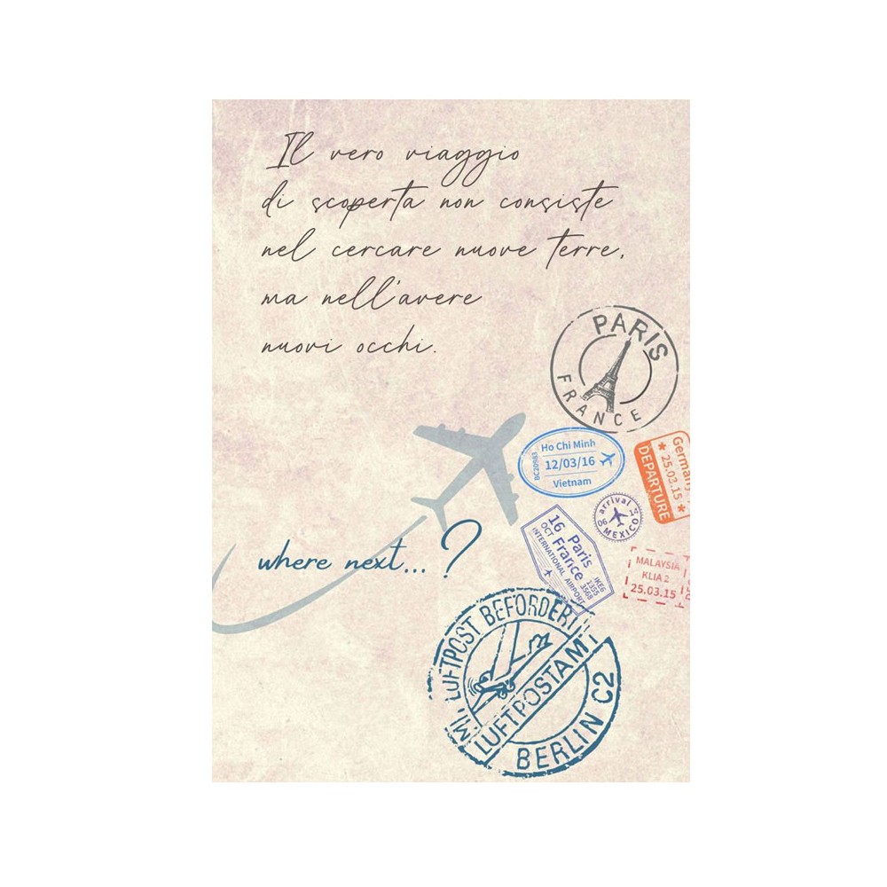 Cartellone di benvenuto tema Viaggio