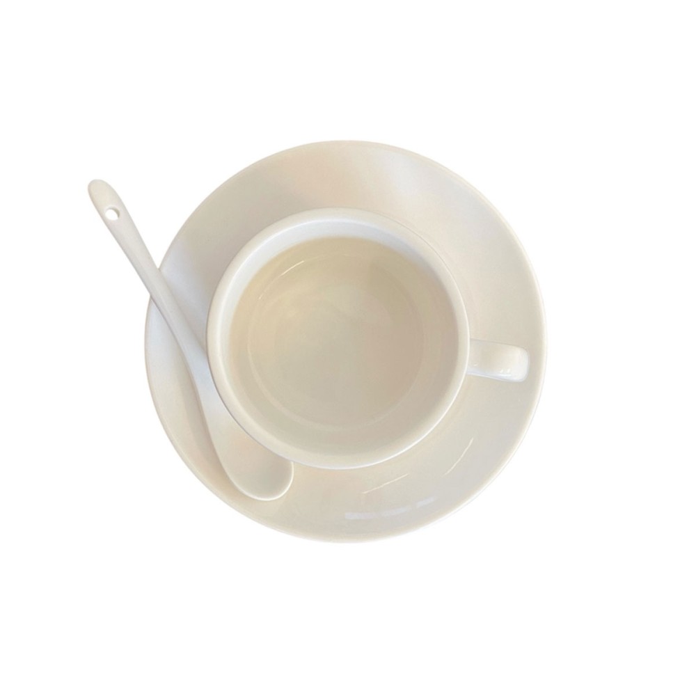 Tazzina per caffè in ceramica Personalizzabile Con piattino e cucchiaino 1pz
