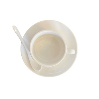 Tazzina per caffè in ceramica Personalizzabile Con piattino e cucchiaino 1pz