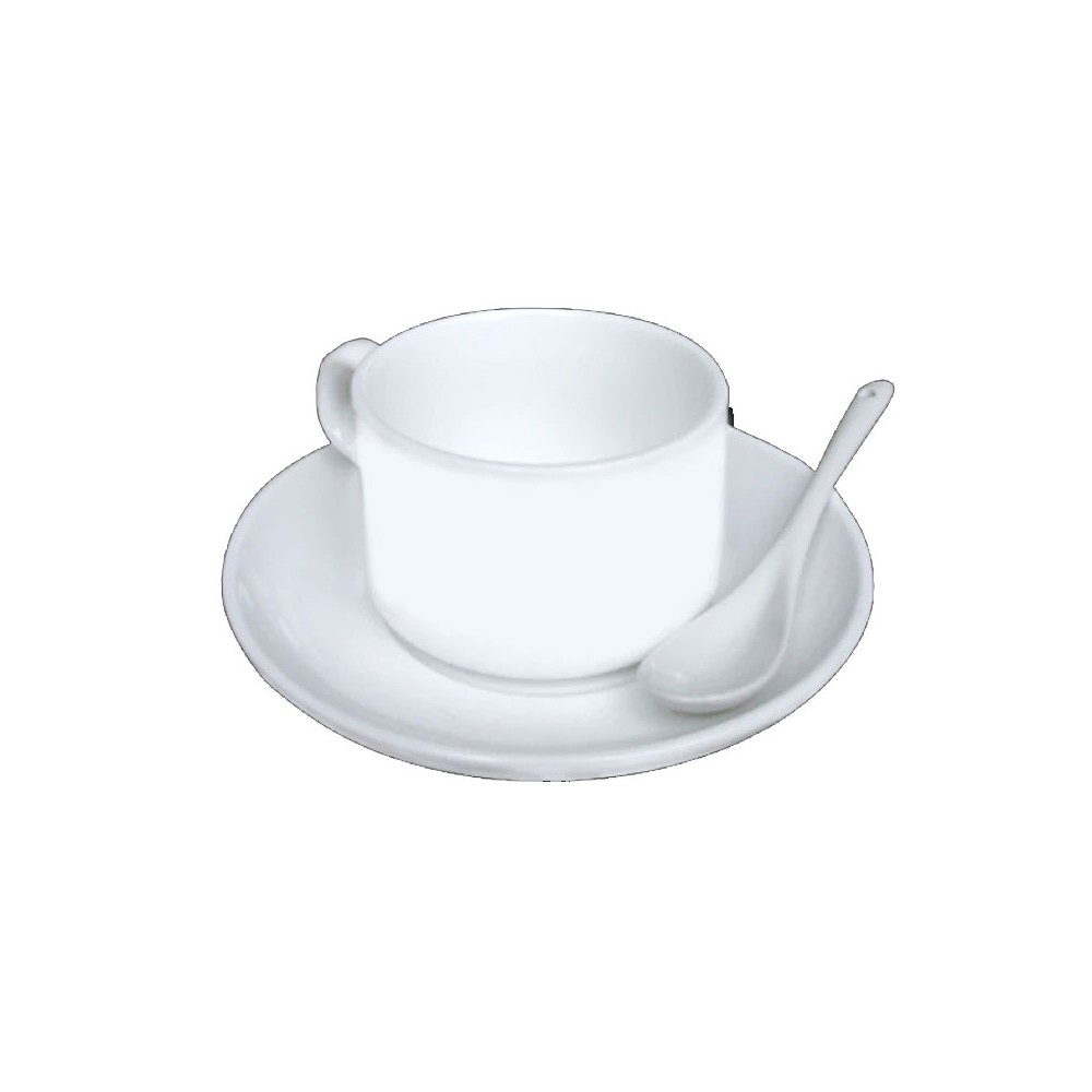 Tazzina per caffè in ceramica Personalizzabile Con piattino e cucchiaino 1pz