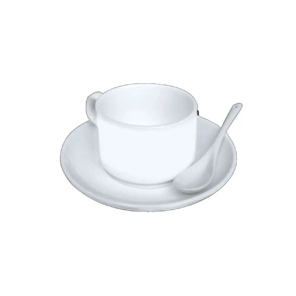 Tazzina per caffè in ceramica Personalizzabile Con piattino e cucchiaino 1pz