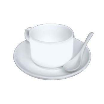 Tazzina per caffè in ceramica Personalizzabile Con piattino e cucchiaino 1pz