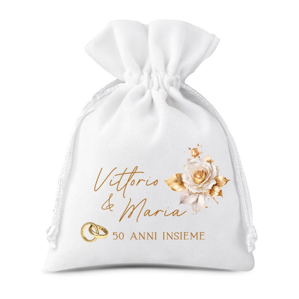 30 Sacchetti 50 anni matrimonio nozze d'oro personalizzabili