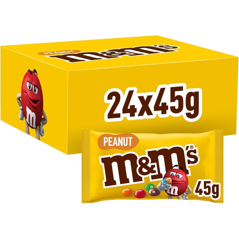 M&M's Peanut Confetti Al Cioccolato Contenenti Arachidi 24 Bustine Da 45G