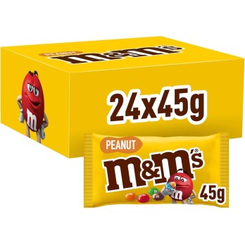 M&M's Peanut Confetti Al Cioccolato Contenenti Arachidi 24 Bustine Da 45G