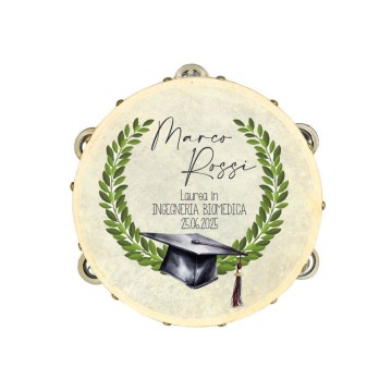 Tamburello personalizzabile Tema Laurea - 6 pz