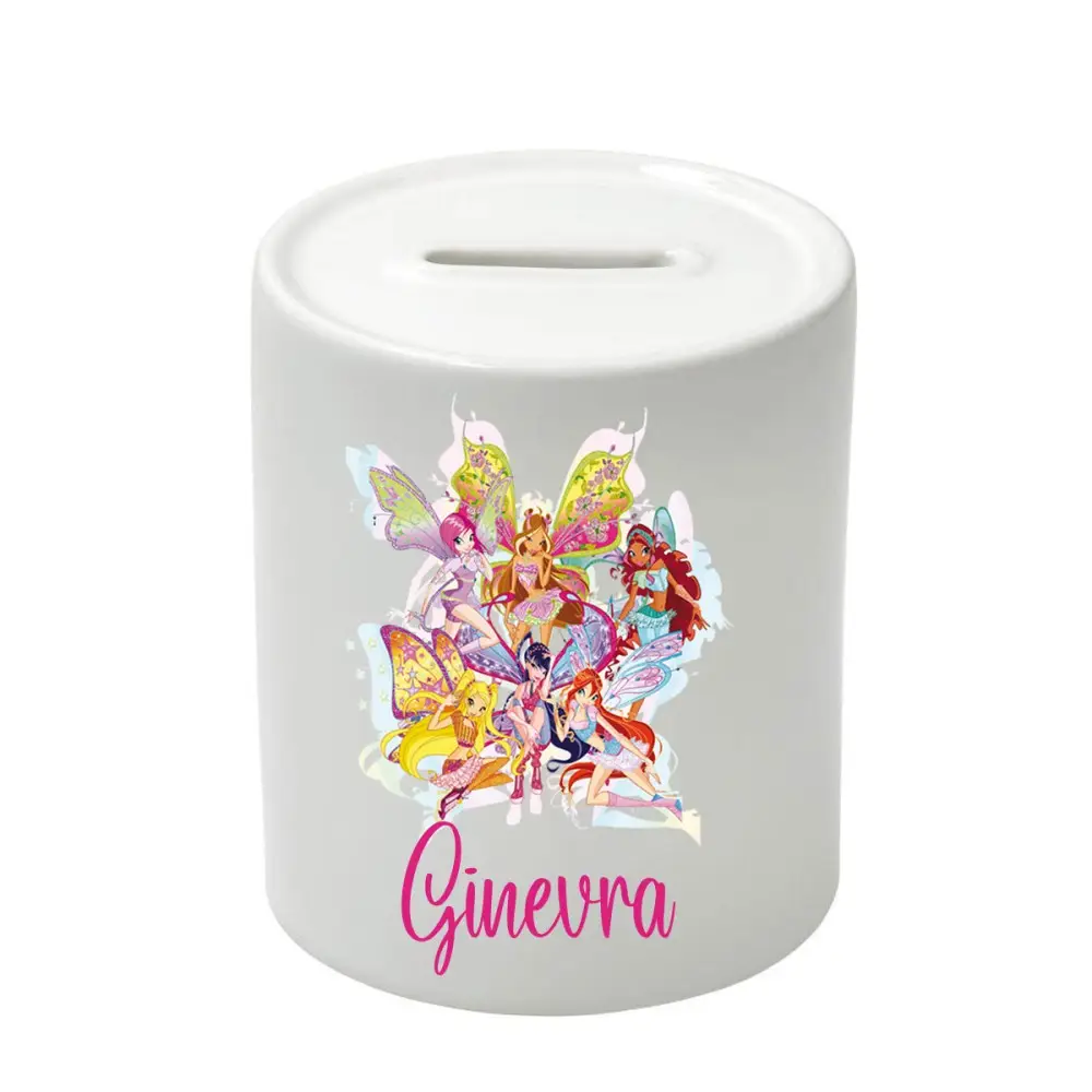 Salvadanaio in Ceramica Winx personalizzabile