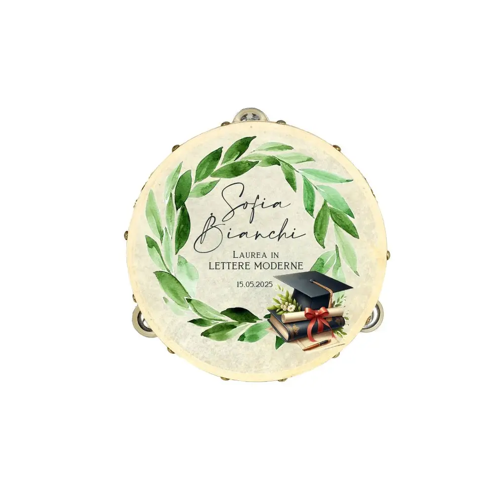 Tamburello personalizzabile Tema Laurea - 6 pz
