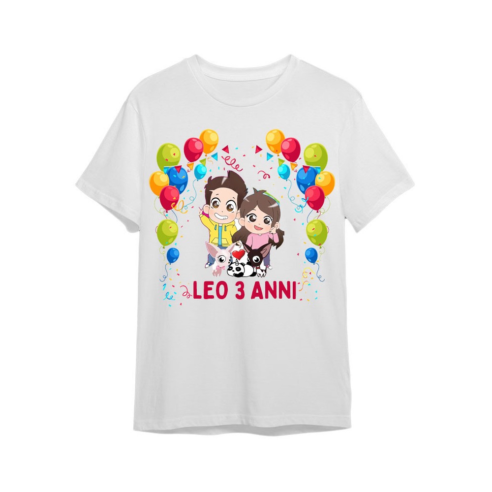 Maglietta personalizzata per festa compleanno Me contro te