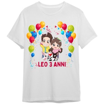 Maglietta personalizzata per festa compleanno Me contro te