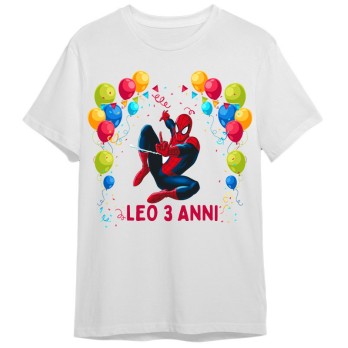 Maglietta personalizzata per festa compleanno Spiderman