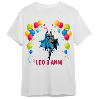 Maglietta personalizzata per festa compleanno Batman