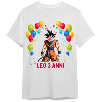 Maglietta personalizzata per festa compleanno Dragon ball