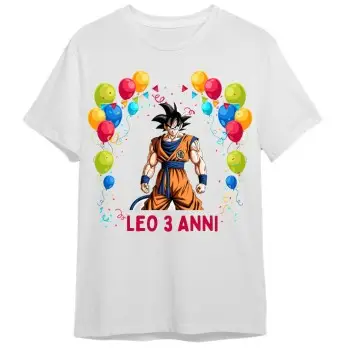 Maglietta personalizzata per festa compleanno Dragon ball