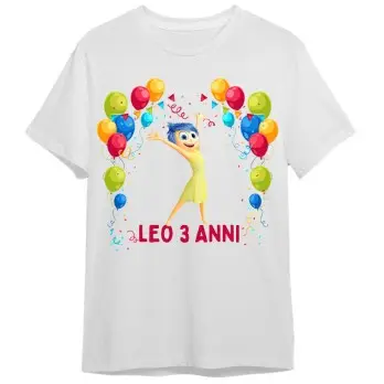 Maglietta personalizzata per festa compleanno Gioia Inside out