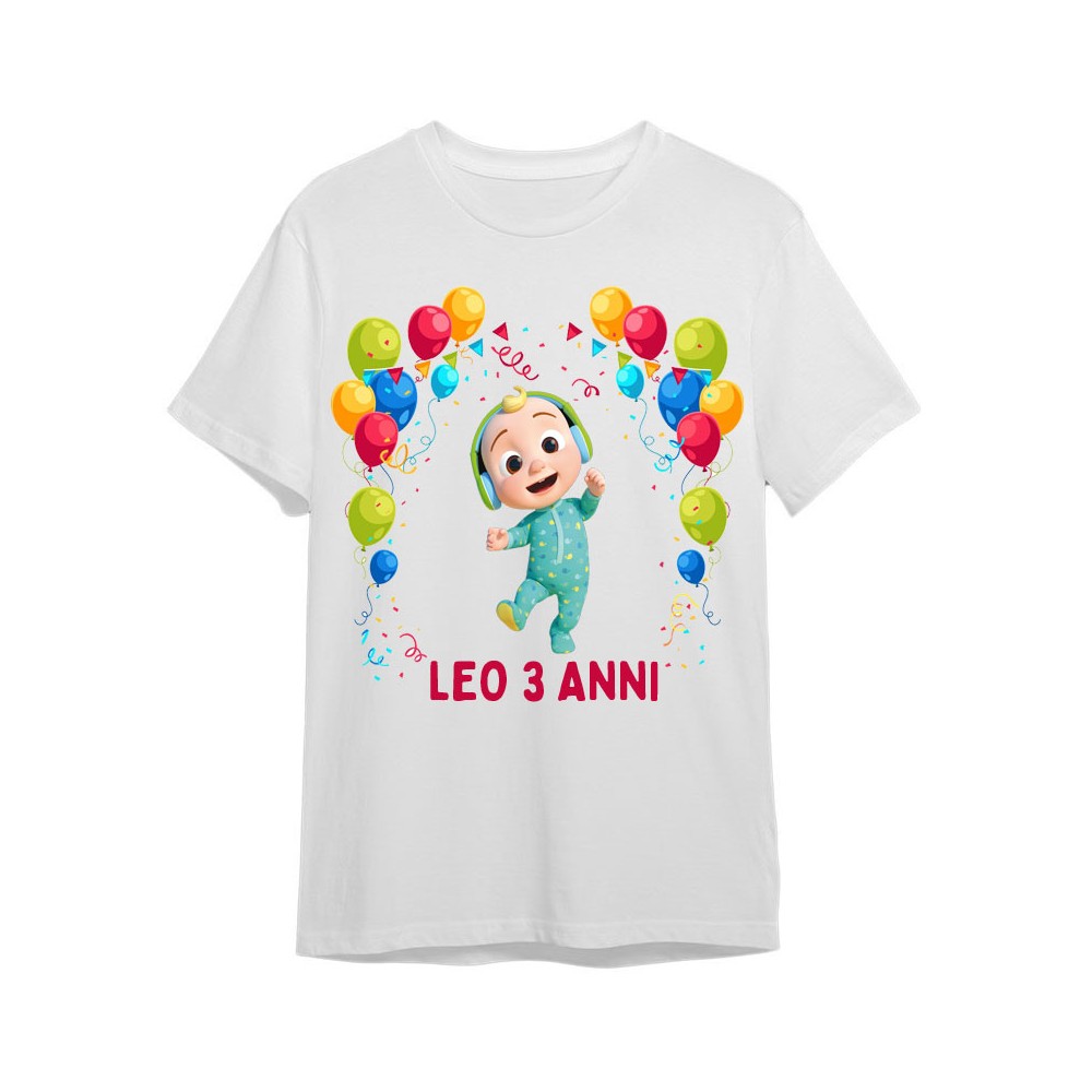 Maglietta personalizzata per festa compleanno Cocomelon