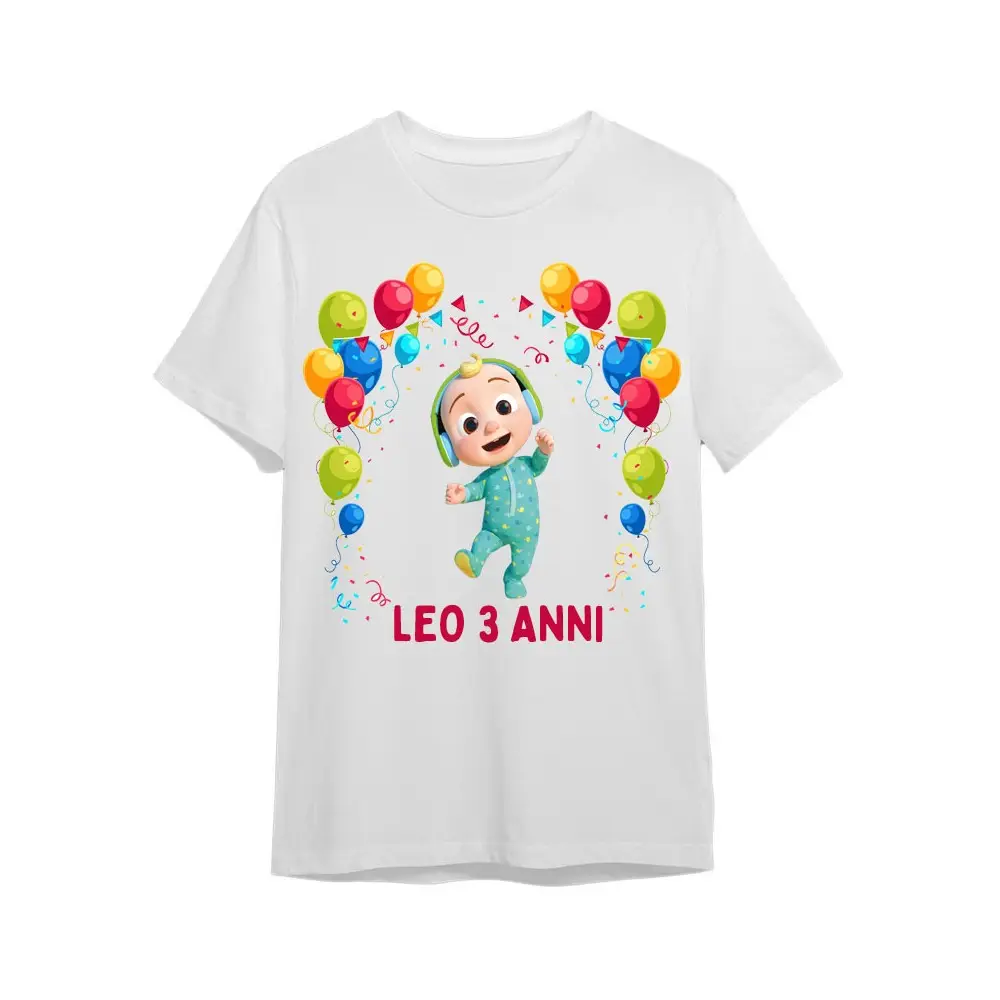Maglietta personalizzata per festa compleanno Cocomelon