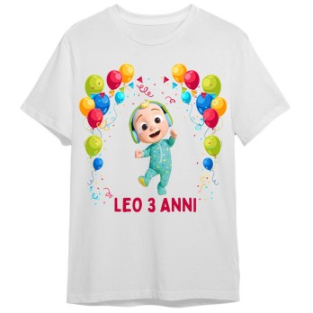 Maglietta personalizzata per festa compleanno Cocomelon