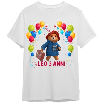 Maglietta personalizzata per festa compleanno Paddington