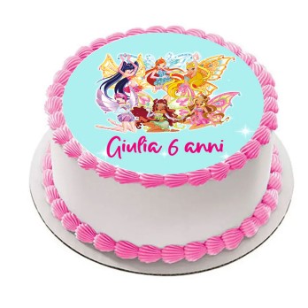 Cialda Winx tonda personalizzabile